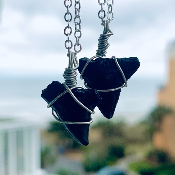 Hand Crafted Jewelry - Wire Wrapped Shark Tooth Necklace